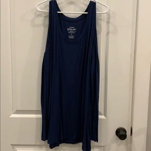 Navy Blue Cold Shoulder Long Sleeve